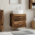 vidaXL Vanité de lavabo mural Bois ancien 49 5 x 44 5 x 65 5 cm