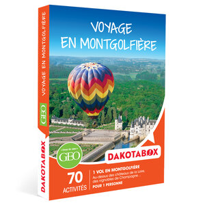 DAKOTABOX - Coffret Cadeau - Voyage en montgolfière - 70 lieux incroyables à survoler : châteaux de la Loire ou encore vignobles de Champagne