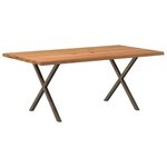 vidaXL Table à manger marron clair bois de chêne massif rectangulaire
