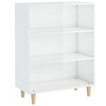 vidaXL Buffet Blanc brillant 69 5x32 5x90 cm Bois d'ingénierie
