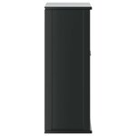 vidaXL Armoire murale de salle de bain BERG noir bois massif