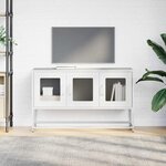 vidaXL Meuble TV blanc 100 5x39x60 5 cm acier laminé à froid
