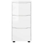 vidaXL Armoire de rangement Blanc brillant 40 x 48 x 81 cm