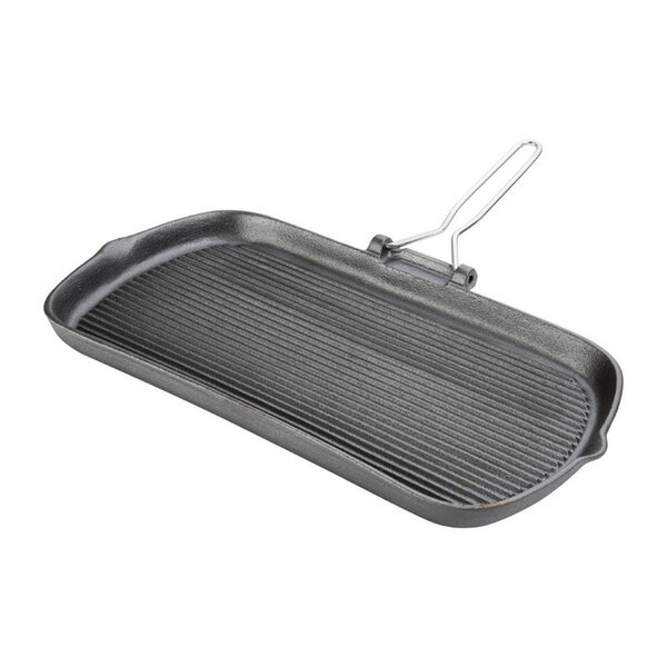 Poêle grill en fonte rainurée - vogue -  - fonteoui 225x380x37mm