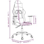 vidaXL Chaise de jeu Noir et vert clair Tissu