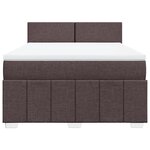 vidaXL Sommier à lattes de lit avec matelas Marron foncé 160x200 cm