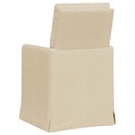 vidaXL Chaises de salle à manger 2 Pièces Crème 57 x 67 x 98 cm tissu