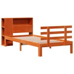 vidaXL Lit bibliothèque sans matelas cire marron 100x200 cm pin massif