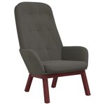 vidaXL Chaise de relaxation avec repose-pied Gris foncé Velours