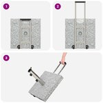 vidaXL Base de parasol à roulettes avec poignée granit gris 29 kg carrée