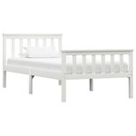 vidaXL Cadre de lit sans matelas blanc bois de pin massif 100x200 cm