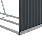 vidaXL Porte-bûches anthracite 120x45x100 cm acier galvanisé