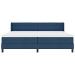 vidaXL Lit à ressorts avec matelas Bleu 200 x 200 cm Polyester