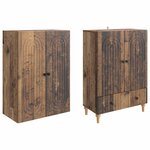 vidaXL Ensemble de Meubles 2 Pièces 66 x 34 5 x 95 cm Bois d'ingénierie