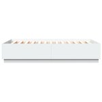 vidaXL Cadre de lit blanc 140x200 cm bois d'ingénierie