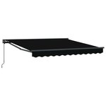 vidaXL Auvent Rétractable Noir 300x250 cm tissu