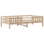 vidaXL Cadre de lit avec toit 90x190 cm bois massif de pin