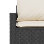vidaXL Salon de jardin 6 Pièces avec coussins noir résine tressée