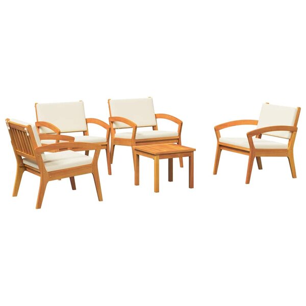 vidaXL Ensemble bistrot 5 Pièces Marron 45 x 45 x 38cm