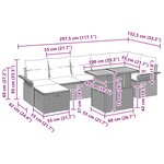 vidaXL Ensemble de canapé de jardin 8 Pièces Noir polyrotin