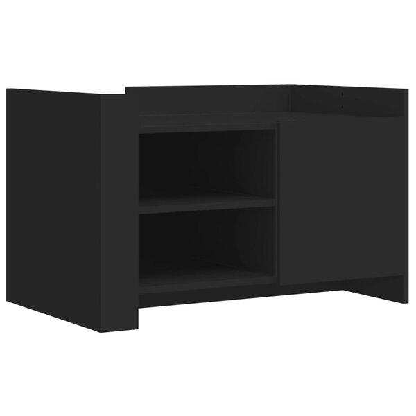 vidaXL Table basse noir 80x50x50 cm bois d'ingénierie