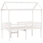 vidaXL Lit haut sans matelas blanc 90x200 cm bois de pin massif
