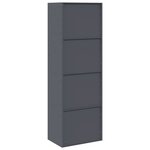vidaXL Armoire de rangement 2 Pièces Anthracite 60 x 40 x 180 cm Acier