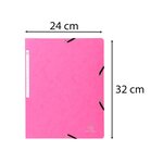 Chemise À Élastique Sans Rabat Carte Lustrée 400gm2 - A4 - Rose - X 25 - Exacompta
