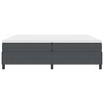 vidaXL Lit box spring avec matelas gris foncé  200 x 200 cm  en tissu à côtes.
