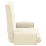 vidaXL Fauteuil de sol ajustable Crème Velours grainé