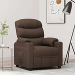 vidaXL Fauteuil inclinable en tissu marron foncé