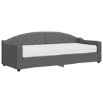 vidaXL Lit de jour avec matelas gris foncé 80x200 cm tissu
