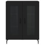 vidaXL Buffet haut Noir 69 5x34x180 cm Bois d'ingénierie