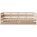 vidaXL Lit de jour avec tiroirs sans matelas 80x200 cm bois massif