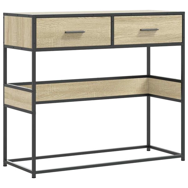vidaXL Table console chêne sonoma 90x35x80 cm bois d'ingénierie