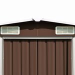Vidaxl abri de jardin 257x580x181 cm métal marron