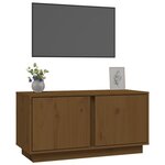 vidaXL Meuble TV Marron miel 80x35x40 5 cm Bois de pin massif