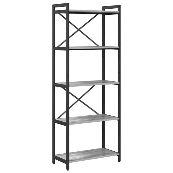 vidaXL Bibliothèque Sonoma gris 60 x 30 x 153 cm Bois d'ingénierie
