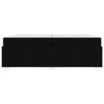 vidaXL Cadre de lit avec matelas Noir 200 x 200 cm tissu