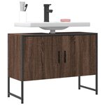 vidaXL Armoire lavabo de salle de bain chêne marron bois d'ingénierie