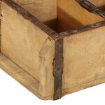 vidaXL Plateau 4 Pièces Marron 30 x 14 x 9 cm Bois Recyclé Solide
