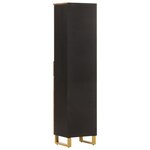 vidaXL Armoire bain marron et noir 38x33 5x160 cm bois massif manguier