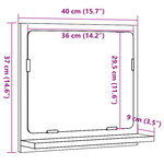 vidaXL Armoire à miroir de salle de bain gris béton bois d'ingénierie
