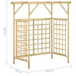 vidaXL Pergola de jardin pour poubelles doubles Bois de pin imprégné