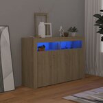 vidaXL Buffet avec lumières LED chêne sonoma 115 5x30x75 cm