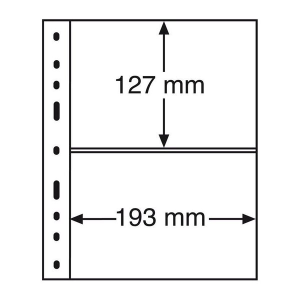 Recharges noires Optima XL à 2 bandes pour enveloppes  lettres.