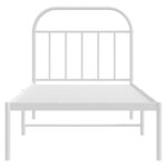 vidaXL Cadre de lit métal sans matelas avec tête de lit blanc 90x190cm