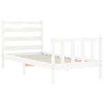 vidaXL Cadre de lit sans matelas blanc 100x200 cm bois de pin massif