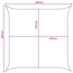 vidaXL Voile d'ombre Bleu et Blanc 4 5 x 4 5 m HDPE