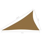 vidaXL Voile d'ombrage 160 g/m² Taupe 4x5x6 8 m PEHD